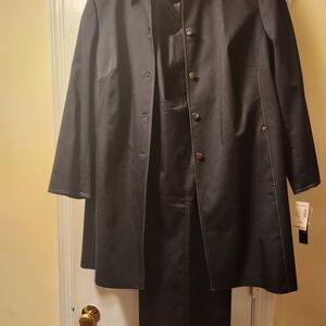Women Black Coat And Matching Pants